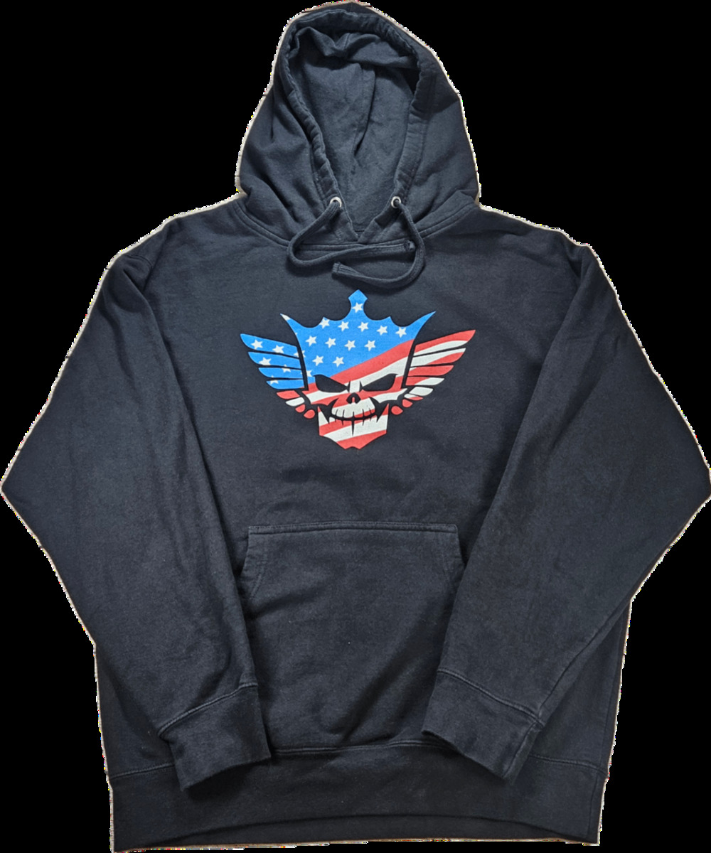 WWE Official Cody Rhodes American Nightmare Men's Hoodie Black L Pullover *Holes